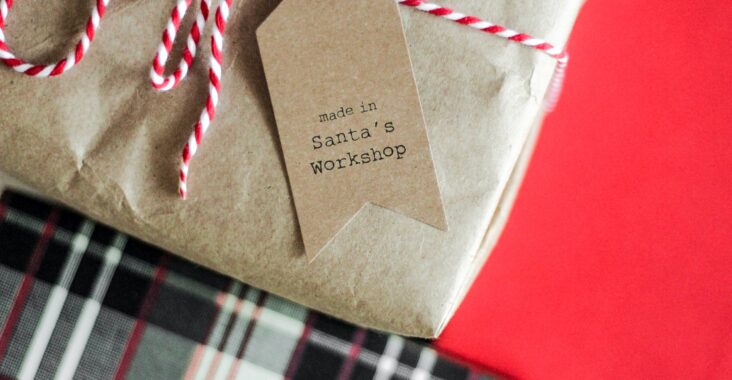 pan retro święty mikołaj prezent